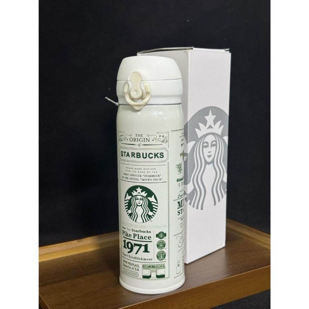 【季得運動】Starbucks 星巴克 1971圖紋不鏽鋼保溫杯 黑色 白色＊500ML。50818A-細節圖6