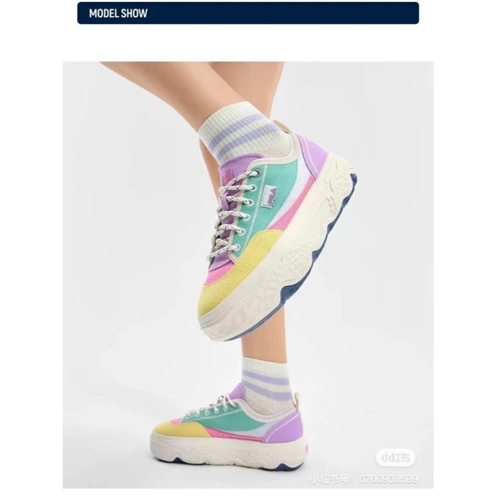 【季得運動】女款楊冪同款|FILA女鞋岩石鞋帆布鞋厚底鞋子運動鞋休閒鞋 *EU35.5-45。250839D-細節圖3