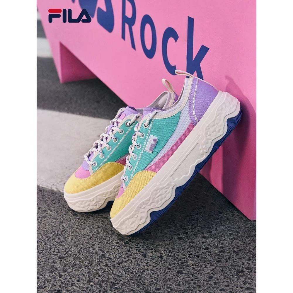 【季得運動】女款楊冪同款|FILA女鞋岩石鞋帆布鞋厚底鞋子運動鞋休閒鞋 *EU35.5-45。250839D-細節圖5
