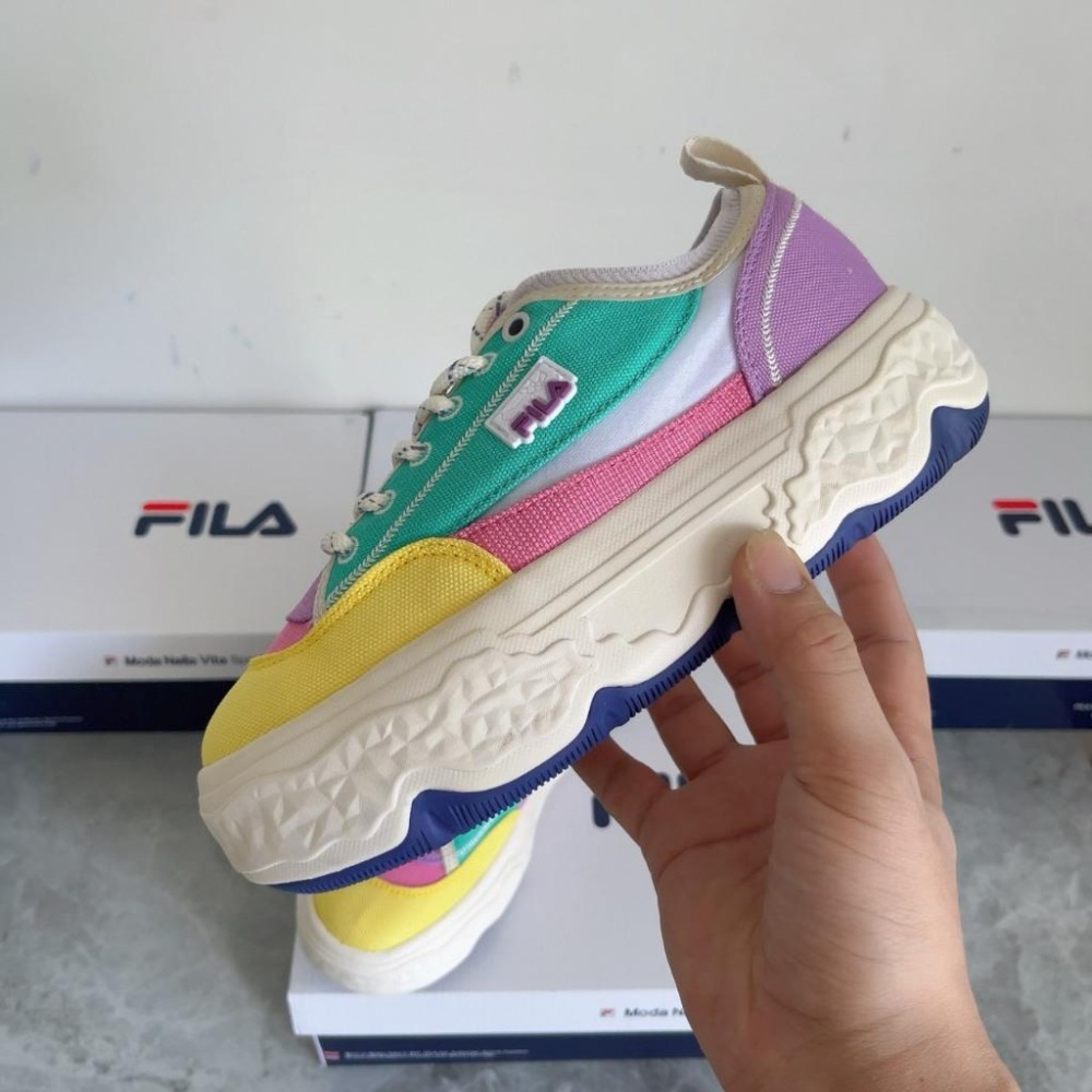 【季得運動】女款楊冪同款|FILA女鞋岩石鞋帆布鞋厚底鞋子運動鞋休閒鞋 *EU35.5-45。250839D-細節圖7