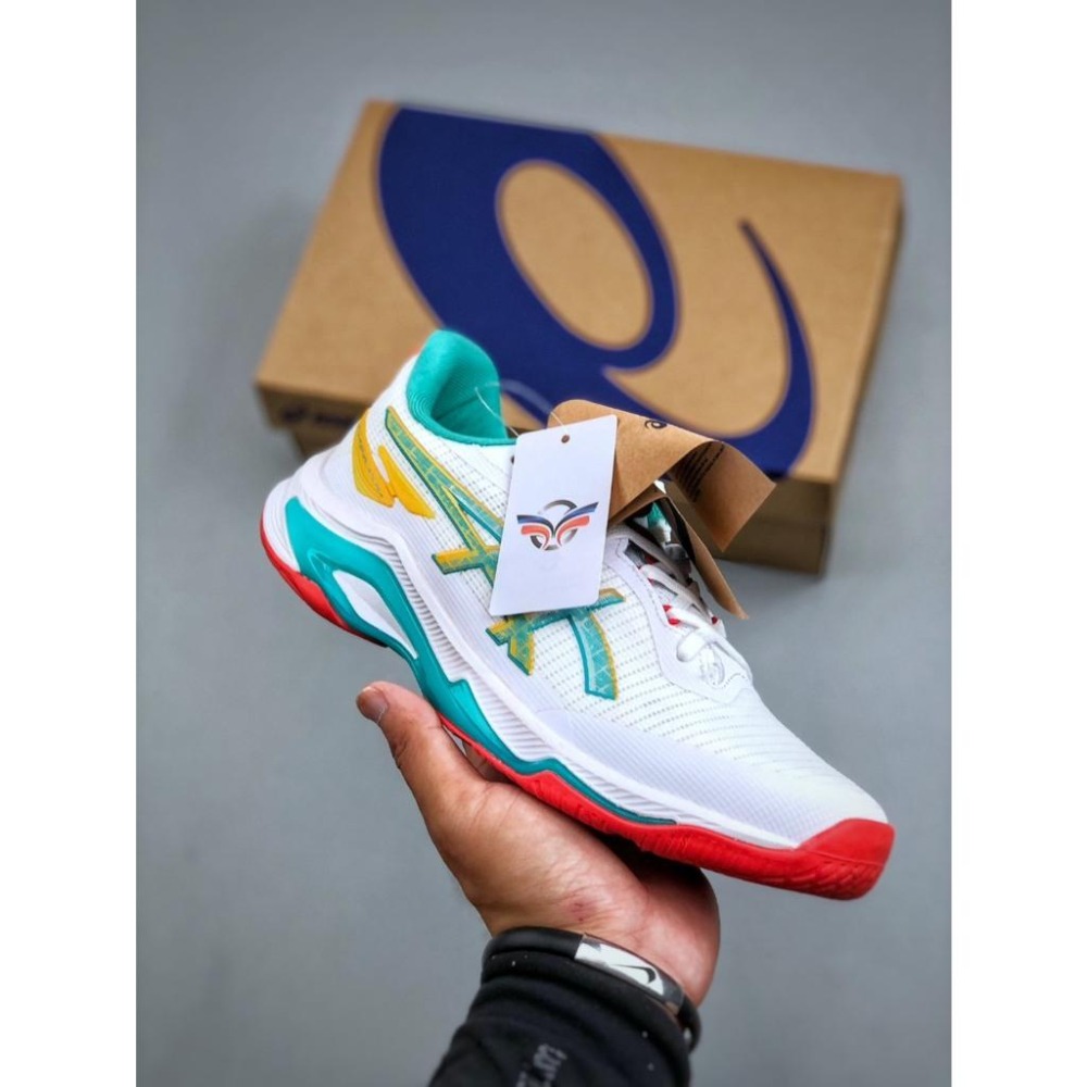 【季得運動】ASICS NETBURNER BALLISTIC FF 4 訓練鞋 白綠 *EU36-46。509129D-細節圖2