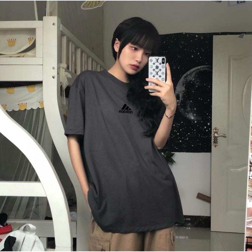 【季得運動】adidas 厚重直筒純棉黑標短袖T 鐵灰色＊M-XL。250872C-細節圖6