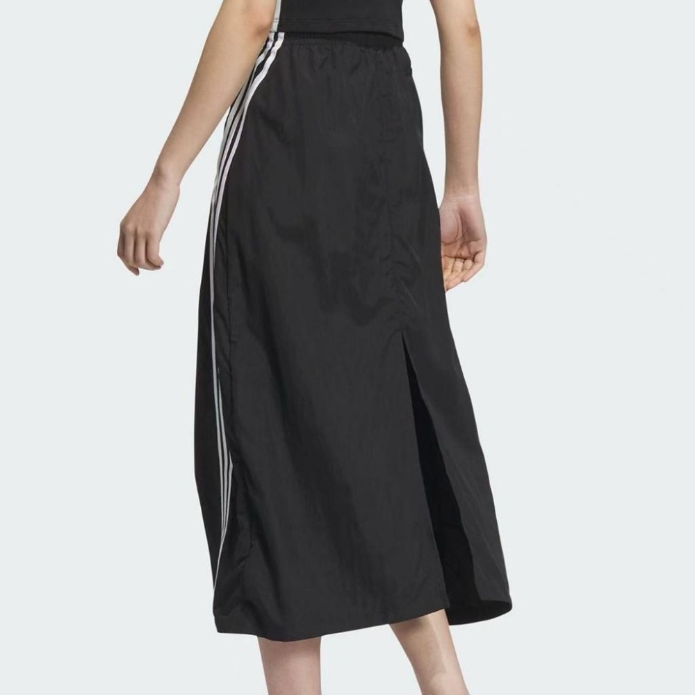 【季得運動】adidas 25年新款刺繡小標長裙 黑色 灰色＊S-XL。50901C-細節圖2