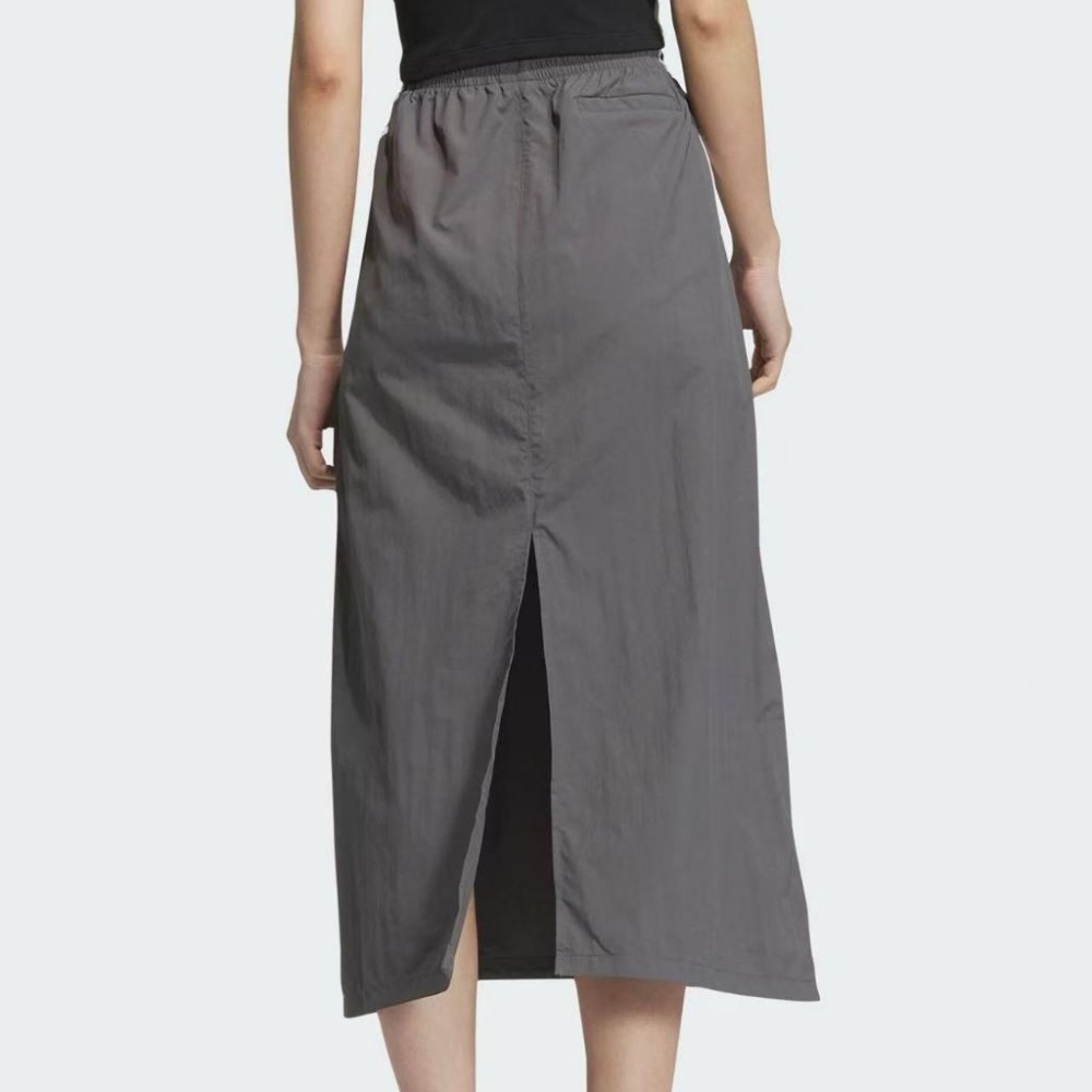 【季得運動】adidas 25年新款刺繡小標長裙 黑色 灰色＊S-XL。50901C-細節圖8