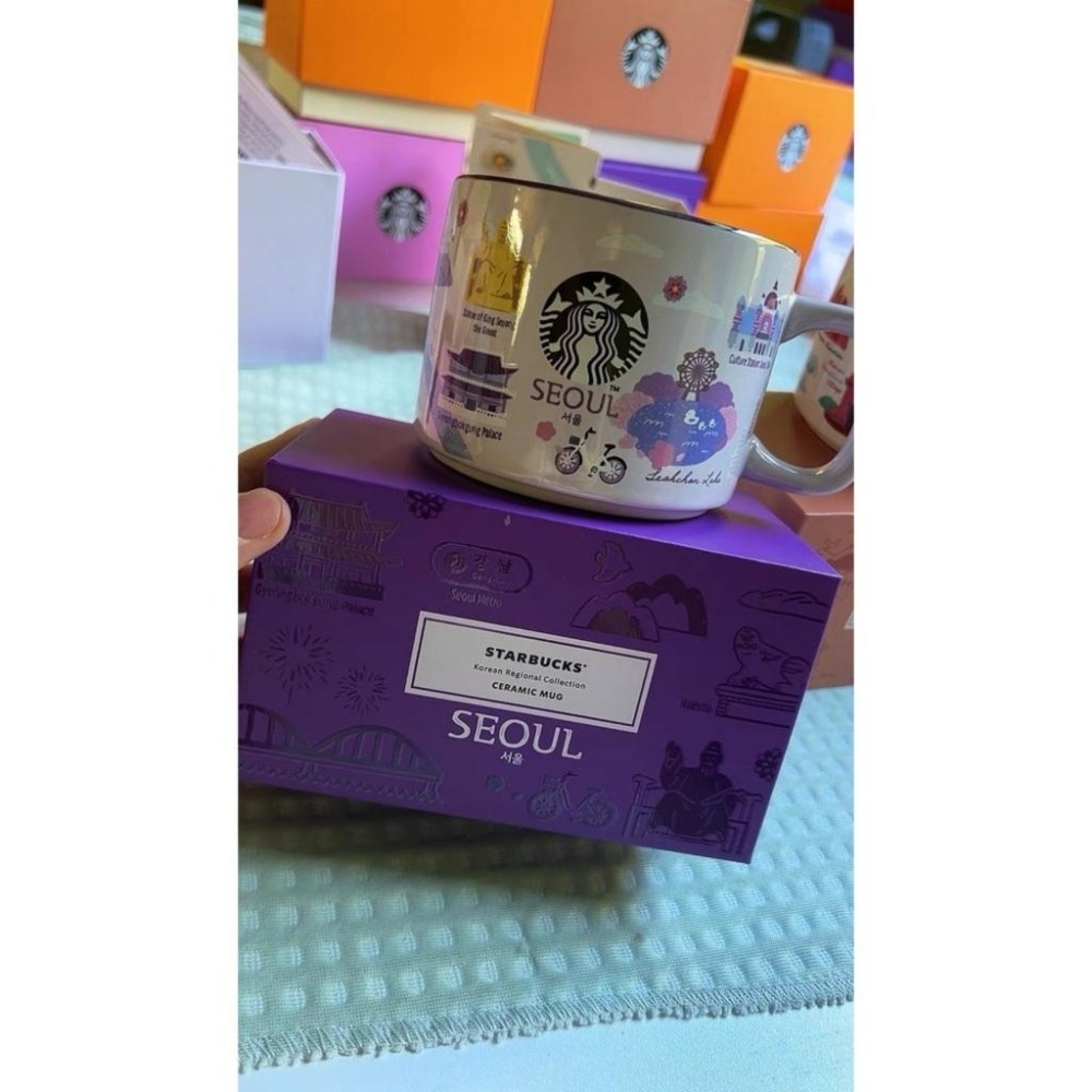【季得運動】Starbucks 星巴克 韓國限定版城市馬克杯 4款＊355ML。50803A-細節圖6