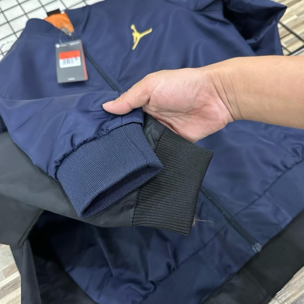 【季得運動】Air Jordan 25年新款棒球領刺繡LOGO外套 黑色 藍色＊M-2XL。50902C-細節圖7
