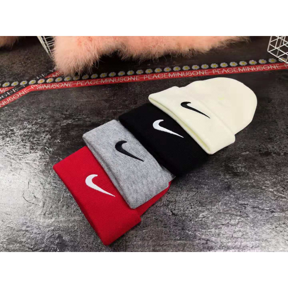 【季得運動】NIKE基本款 冷帽/毛帽 *黑 白 灰 紅。51214E-細節圖2