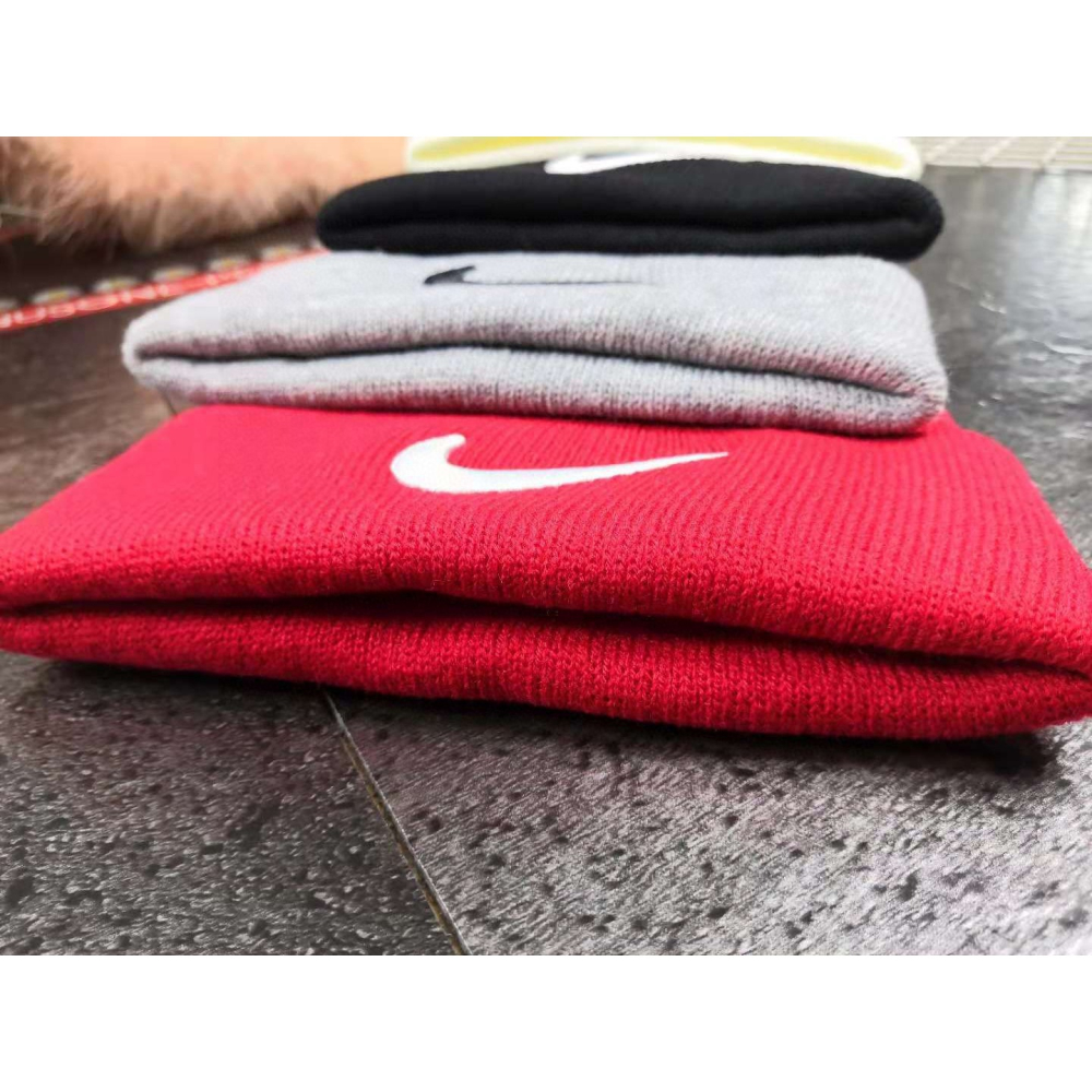 【季得運動】NIKE基本款 冷帽/毛帽 *黑 白 灰 紅。51214E-細節圖8