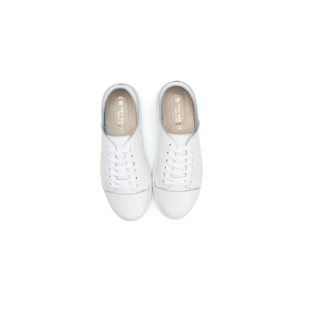 富發牌 🅵🆄🅵🅰 8035L MIT溫柔感受全真皮後踩休閒鞋  真皮小白鞋 女鞋【果凍羽購物】-細節圖6