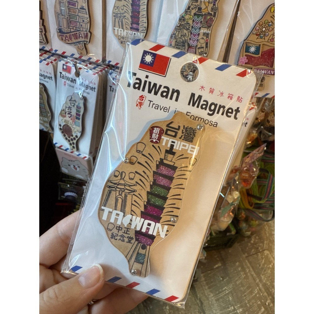 冰箱貼 磁鐵 吸鐵 台灣紀念品 交換禮物 珠珠流砂 木質冰箱貼 紀念品 台灣 景點紀念品-規格圖8