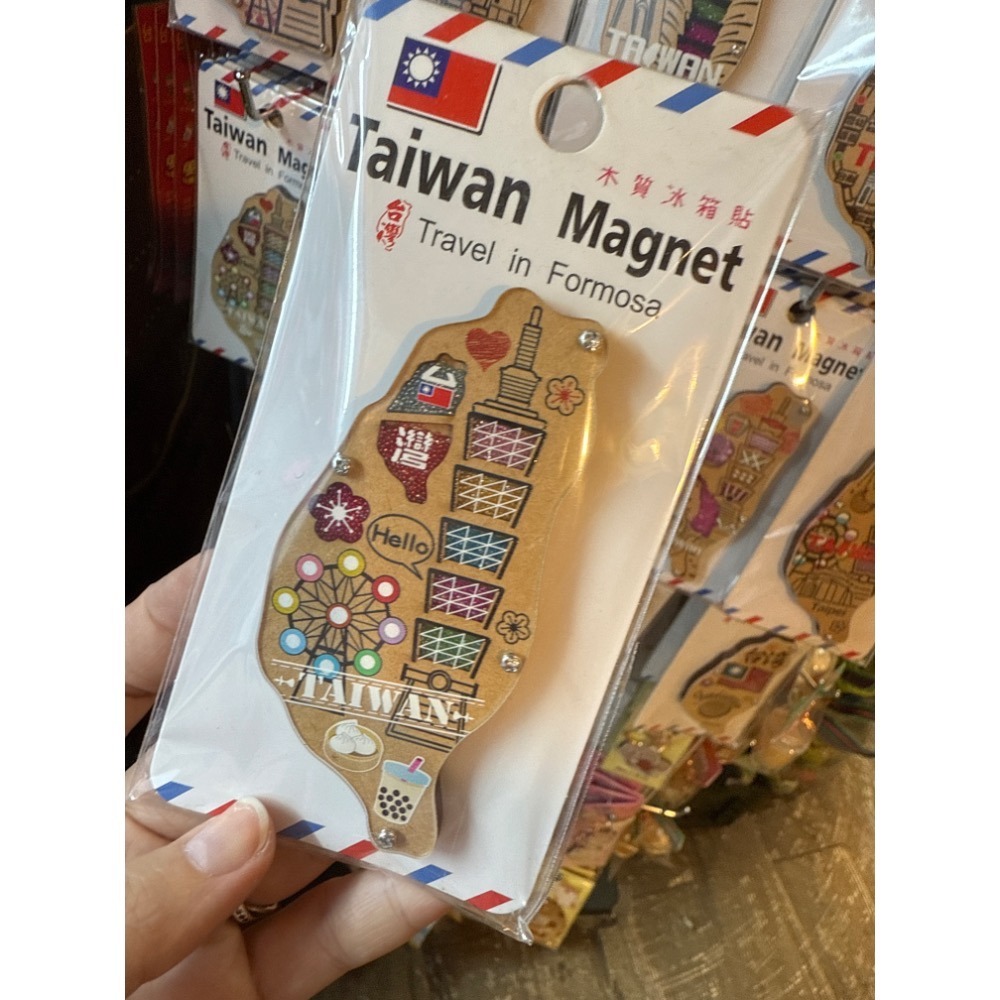 冰箱貼 磁鐵 吸鐵 台灣紀念品 交換禮物 珠珠流砂 木質冰箱貼 紀念品 台灣 景點紀念品-規格圖8