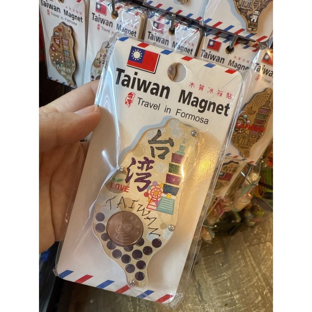 冰箱貼 磁鐵 吸鐵 台灣紀念品 交換禮物 珠珠流砂 木質冰箱貼 紀念品 台灣 景點紀念品-規格圖8