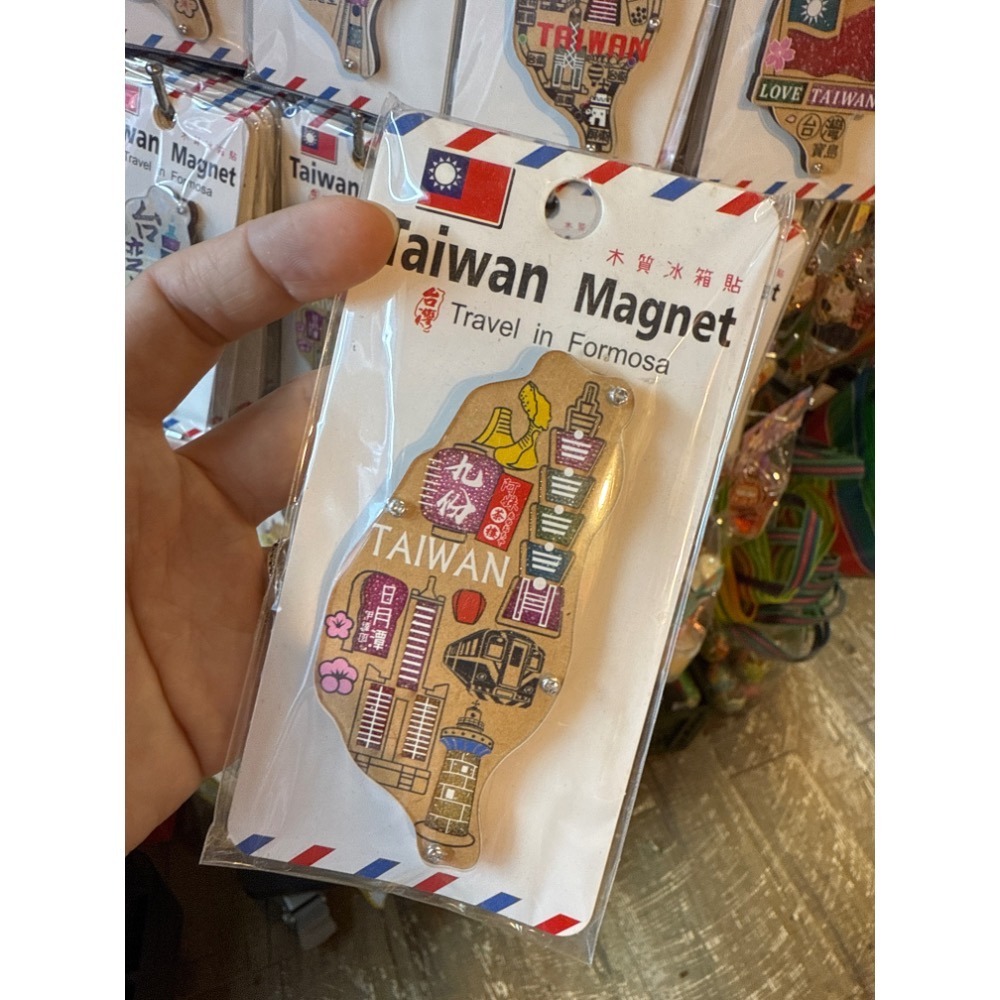 冰箱貼 磁鐵 吸鐵 台灣紀念品 交換禮物 珠珠流砂 木質冰箱貼 紀念品 台灣 景點紀念品-規格圖8