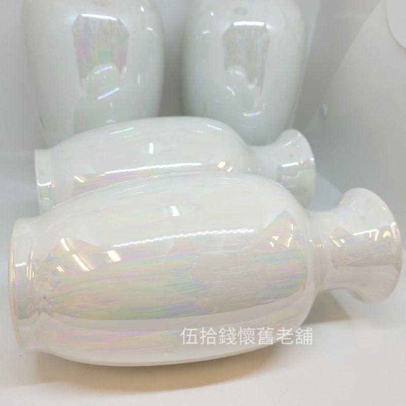 🤖️伍拾錢 鶯歌陶瓷 白珍珠彩 蓮子瓶/花瓶 8英寸10英寸12英寸 花瓶 花器 神桌 拜拜 宗教用品-細節圖3