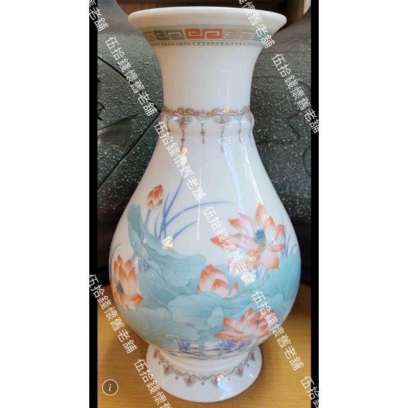 🤖️伍拾錢 鶯歌陶瓷『釉中彩/花瓶』釉中彩 如意瓶 (10英寸 12英寸 14英寸 18英寸）花瓶 神桌 拜拜 宗教用品-細節圖2