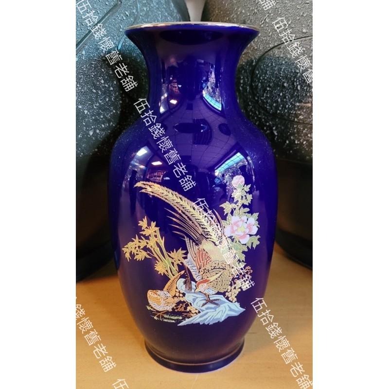 🤖️伍拾錢 鶯歌陶瓷『蓮子/花瓶』藍 (8英寸 10英寸 12英寸) 花瓶 花器 神桌 拜拜 宗教用品 藝品 插花-細節圖2