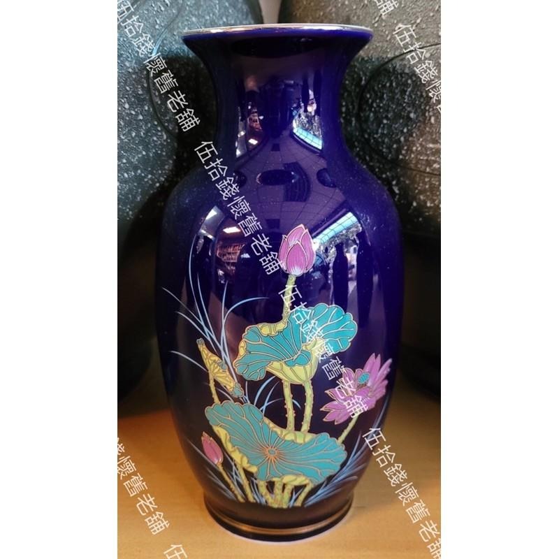 🤖️伍拾錢 鶯歌陶瓷『蓮子/花瓶』藍 (8英寸 10英寸 12英寸) 花瓶 花器 神桌 拜拜 宗教用品 藝品 插花-細節圖6