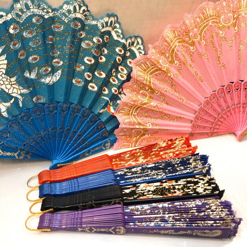 🤖️伍拾錢 多色摺扇 八種顏色 撥扇 新娘扇 摺疊扇 結婚嫁女 隨身攜帶-細節圖3