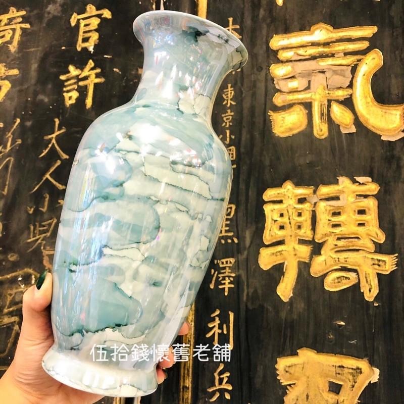 🤖️伍拾錢  鶯歌陶瓷『蓮子瓶雲彩 / 綠』 (8英寸 10英寸 12英寸)  花瓶 花器 神桌 拜拜 宗教用品 藝品-細節圖2