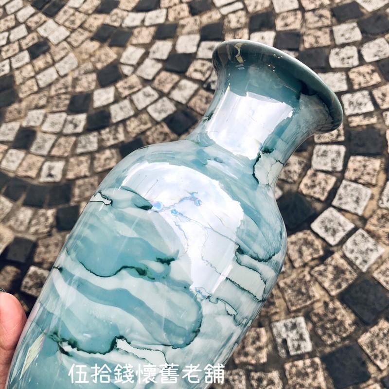 🤖️伍拾錢  鶯歌陶瓷『蓮子瓶雲彩 / 綠』 (8英寸 10英寸 12英寸)  花瓶 花器 神桌 拜拜 宗教用品 藝品-細節圖3