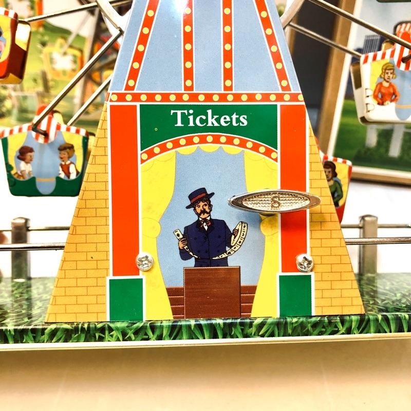 音樂摩天輪 鐵皮玩具 音樂盒 旋轉音樂摩天輪 發條鐵皮玩具 復古 古早味 收藏 贈禮 交換禮物 聖誕禮物 生日禮物-細節圖4
