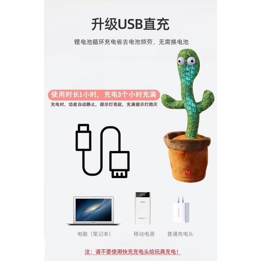 台灣現貨 USB 跳舞仙人掌 跳舞仙人掌玩具 仙人掌 搖擺仙人掌 唱歌妖嬈花扭扭 說話玩具 跳舞模仿聲音 交換禮物-細節圖8