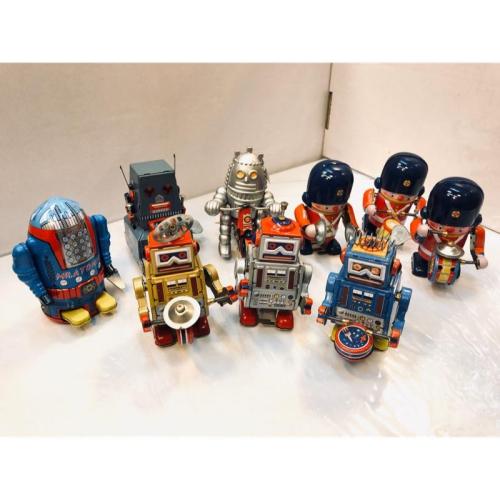 發條鐵皮玩具 小型機器人 鐵皮玩具 機器人 樂隊機器人 士兵樂隊 腳踏車 送禮 交換禮物 聖誕禮物 生日禮物 收藏