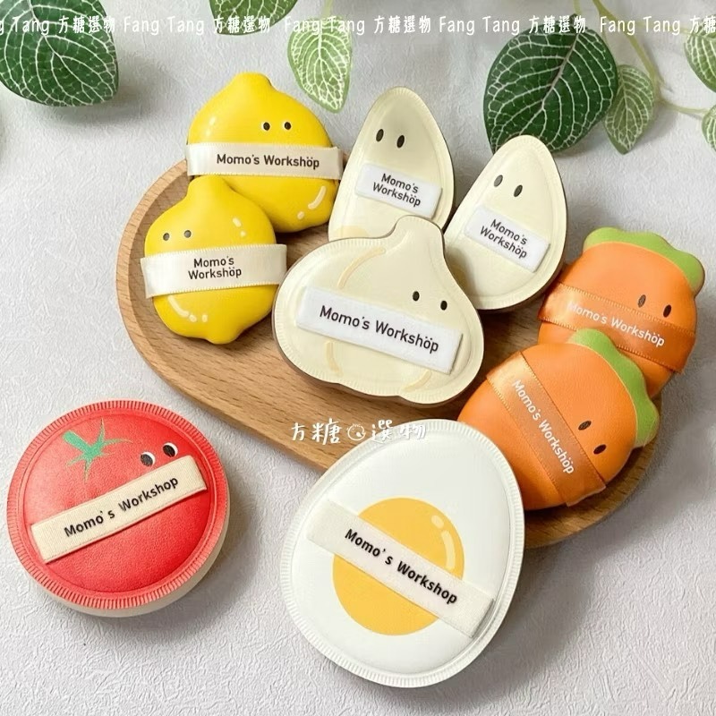 毛吉吉 便當系列粉撲｜蜜粉粉撲 太陽蛋棉花糖 番茄 哈密瓜 檸檬geego 蒜蒜棉花糖 迷你粉撲 棉花糖粉撲 散粉撲-細節圖2