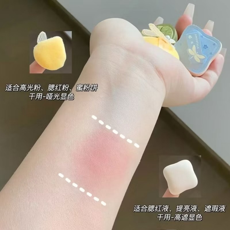 爾木萄 手心的花園系列粉撲｜水滴棉花糖粉撲 六角形底妝粉撲 梨形濕用粉撲 兔子定妝蜜粉撲 迷你粉撲 爾木萄粉撲-細節圖5