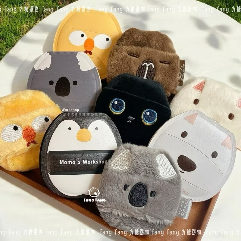 毛吉吉 動物造型粉撲 化妝粉撲 定妝粉撲 棉花糖粉撲 長絨毛蜜粉粉撲 卡皮巴拉 黑貓 小雞 無尾熊 企鵝 短絨定妝-細節圖9