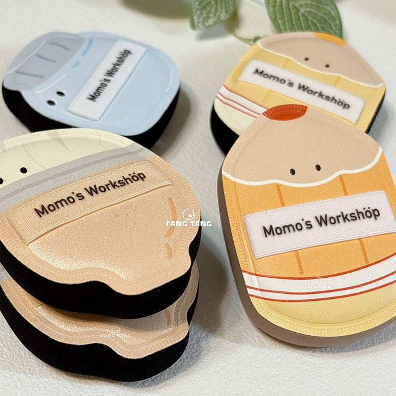 毛吉吉 文具系列粉撲 棉花糖粉撲 濕用paopaomi粉撲 小拖鞋 迷你粉撲 乾用粉撲｜上上鉛 擦擦樂 翻翻盤-細節圖9