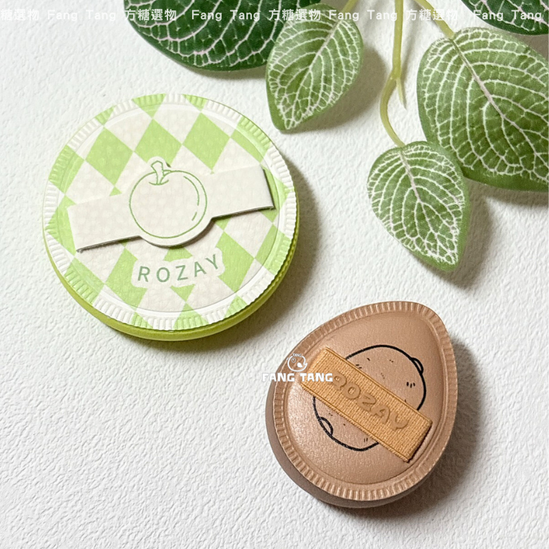 ROZAY 青蘋果濕用棉花糖粉撲 奇異果迷你手指粉撲｜迷你棉花糖粉撲 濕用粉撲 手指粉撲 棉花糖粉撲 圓形粉撲-細節圖3