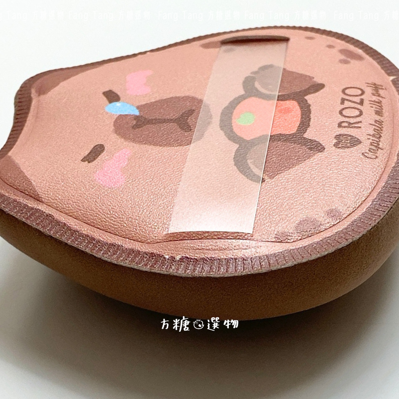 ROZO 卡皮巴拉奶皮棉花糖粉撲 絨絨蜜粉撲｜現貨｜蜜粉粉撲 水豚粉撲 棉花糖粉撲 方糖選物-細節圖2