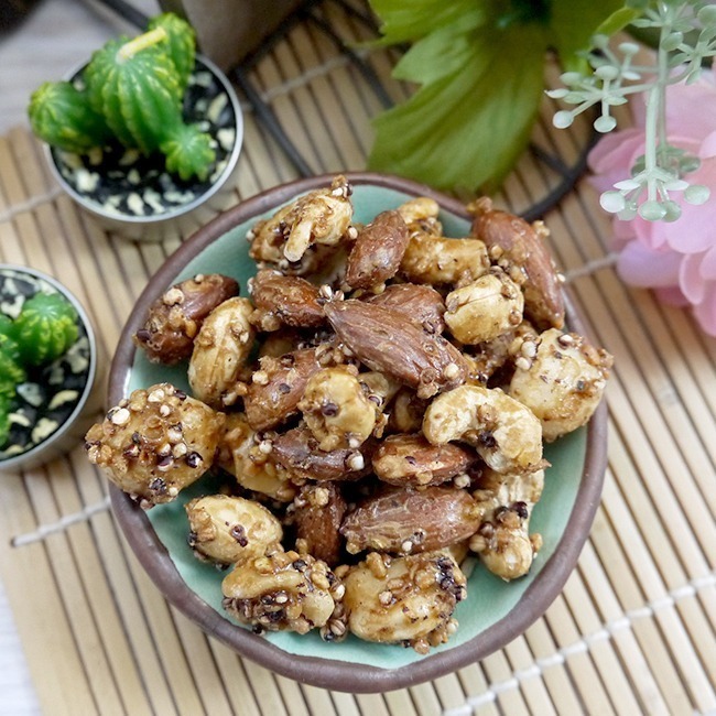 【長青穀典】藜麥三味堅果 200g/包×3包 公司現貨 椰花蜜糖 純堅果 低溫烘焙 調味堅果 下午茶點心-細節圖3