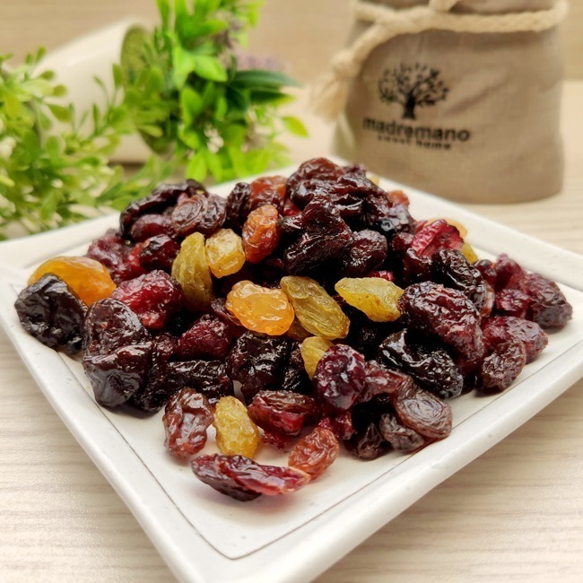 【長青穀典】繽紛水果乾220g/包×4包 公司現貨 綜合果乾 蔓越莓 葡萄乾 櫻桃乾 藍莓乾 養顏美容-細節圖3