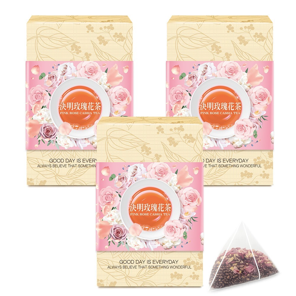 【長青穀典】決明玫瑰花茶 6g×10入/盒×3盒 公司現貨 無咖啡因 無糖 茶包 沖泡 無咖啡因 決明子 檢驗合格茶包-細節圖2