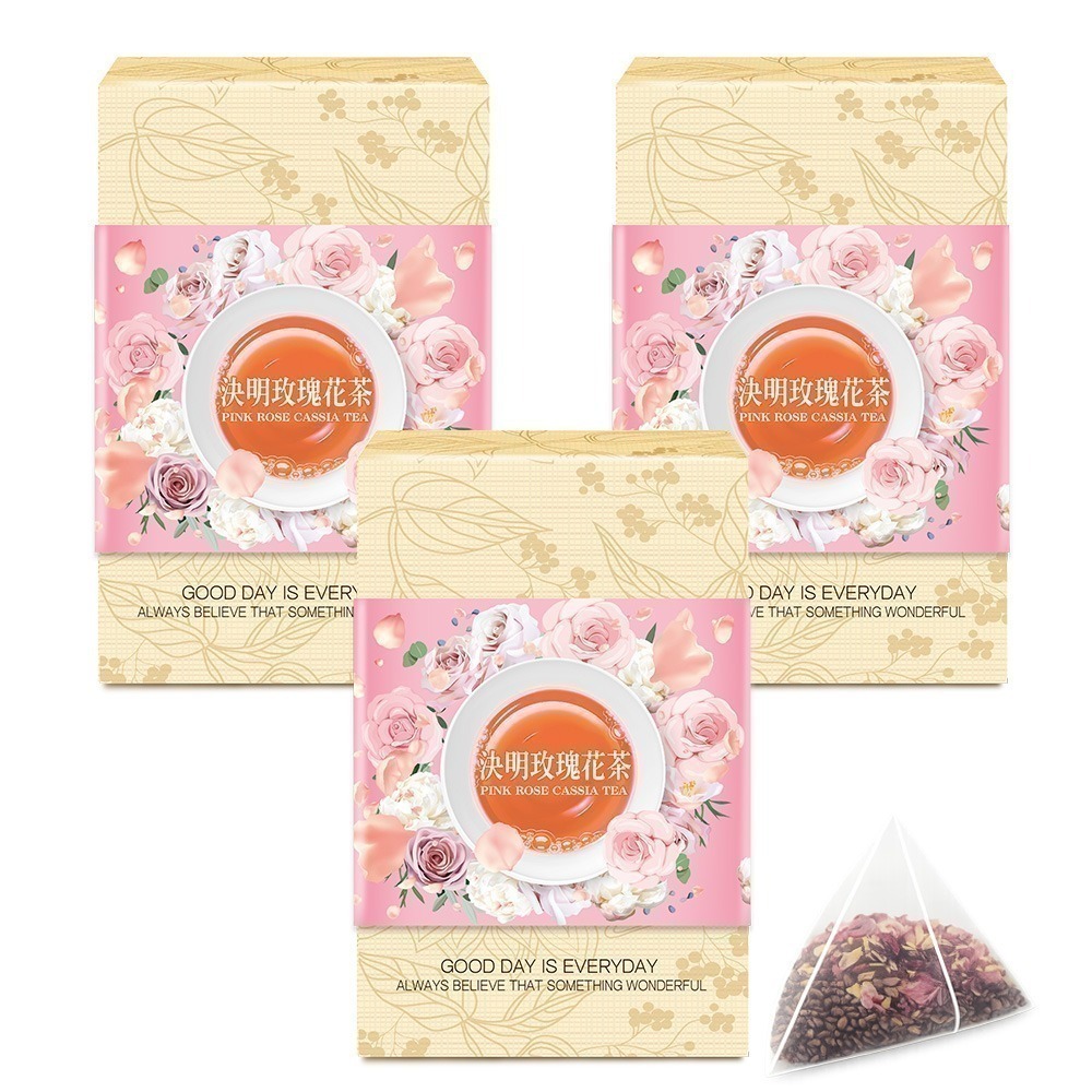 【長青穀典】決明玫瑰花茶 6g×10入/盒×3盒 公司現貨 無咖啡因 無糖 茶包 沖泡 無咖啡因 決明子 檢驗合格茶包-細節圖2