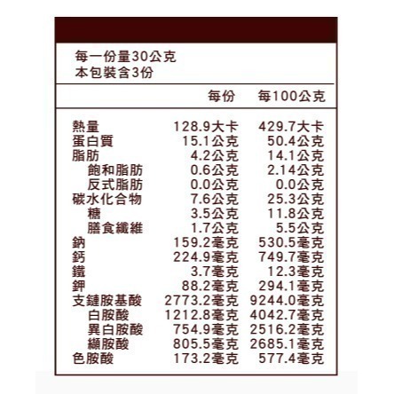 【長青穀典】豌豆蛋白粉 芝麻 30g×3包/盒×4盒 公司現貨 蛋白飲 高蛋白 藜麥 海藻鈣 高鈣-細節圖3