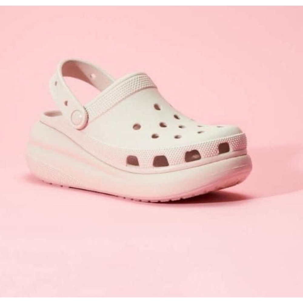 Crocs 厚底洞洞鞋 Mega Crush 厚底拖鞋 洞洞鞋 撞色紫 石英粉 防滑增高 懶人鞋 涼鞋 拖鞋-細節圖2