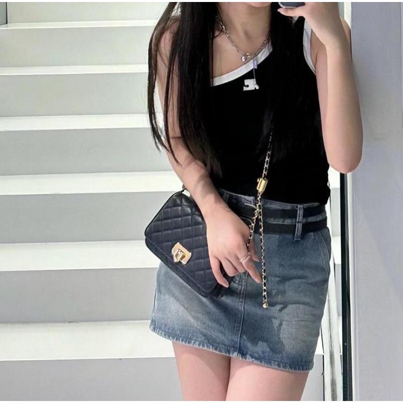 側背包 斜背包 背包 Charles&Keith 小CK 金環款 小香風 有調節釦 小ck包 大容量 收納方便 出門必備-細節圖5