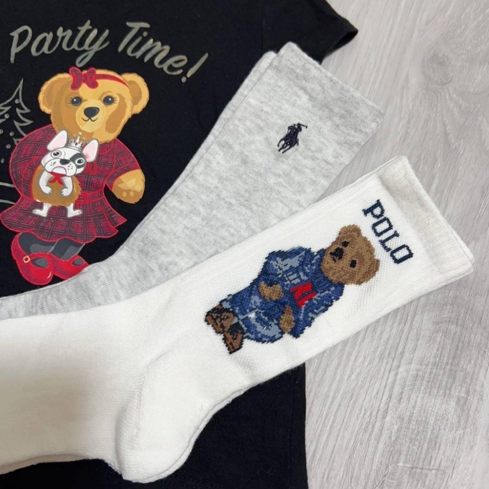 中筒襪 POLO小熊襪 小馬刺繡長襪 3入 Polo Ralph Lauren 小馬LOGO 舒適透氣 四季必備 舒適透-細節圖6