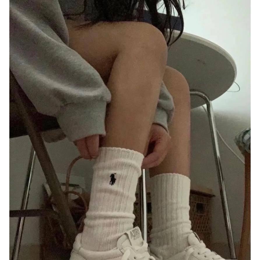 中筒襪 POLO小熊襪 小馬刺繡長襪 3入 Polo Ralph Lauren 小馬LOGO 舒適透氣 四季必備 舒適透-細節圖7