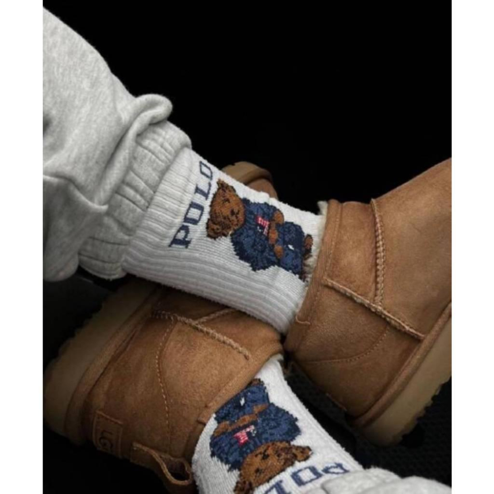 中筒襪 POLO小熊襪 小馬刺繡長襪 3入 Polo Ralph Lauren 小馬LOGO 舒適透氣 四季必備 舒適透-細節圖8