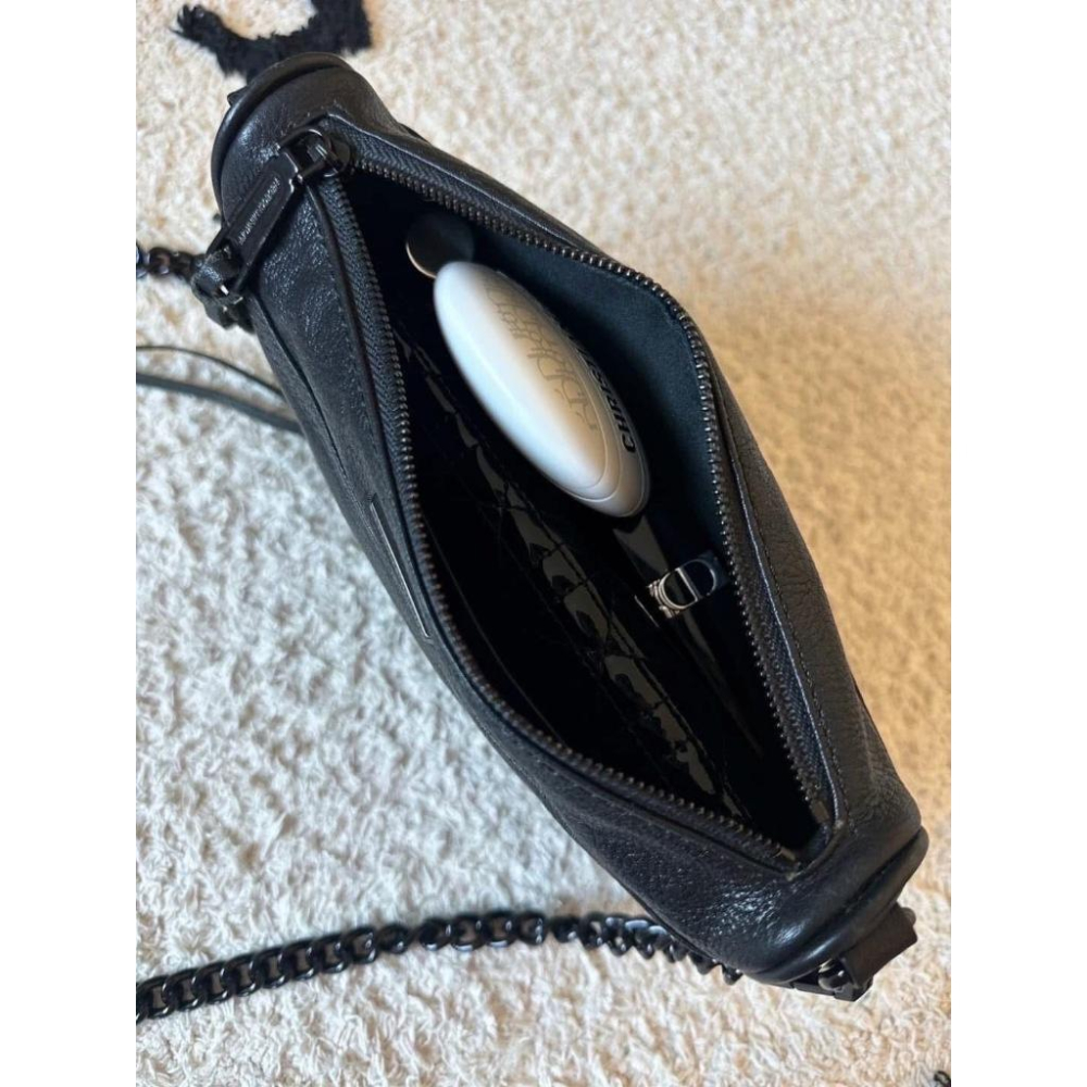 斜背包 Rebecca Minkoff Mini Mac 鎖頭 鏈條包 單肩包 黑色牛皮基本款 大容量 收納方便 出門必-細節圖4