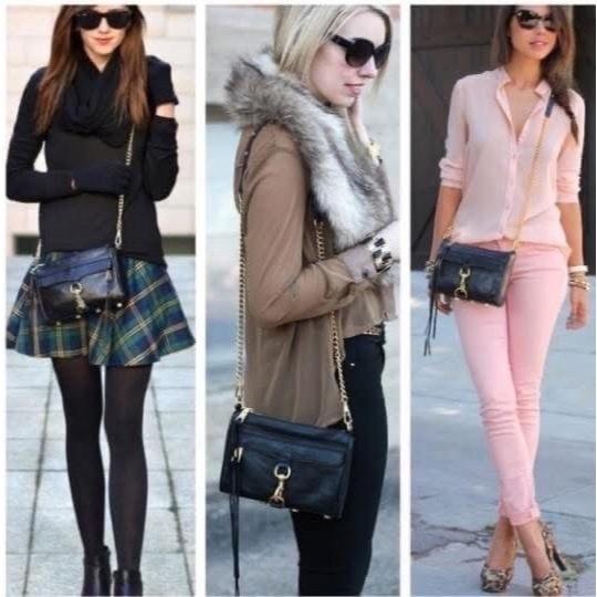 斜背包 Rebecca Minkoff Mini Mac 鎖頭 鏈條包 單肩包 黑色牛皮基本款 大容量 收納方便 出門必-細節圖5