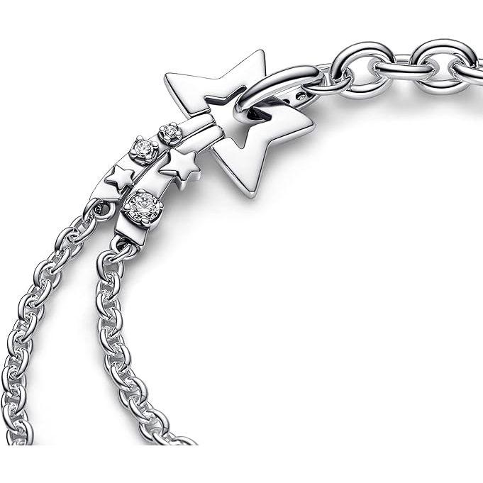 手鍊 手鏈 Pandora 流星雙圈手鏈 592409C01 925純銀 流星手鏈 潘朵拉 送禮 氣質配飾 送禮推薦 氣-細節圖2