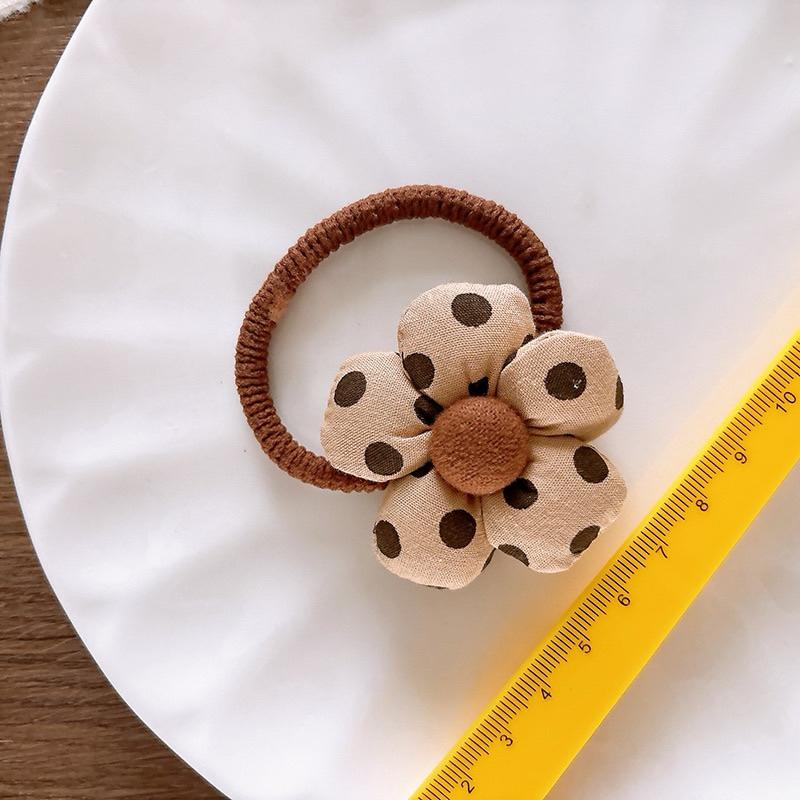 髮圈 小花髮圈 立體花朵髮圈 兒童髮繩 兒童髮圈 美拉德色系 馬尾髮繩 造型髮圈 髮繩 花朵 造型髮飾 日常百搭-細節圖3