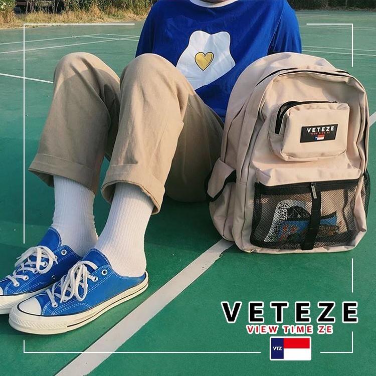 背包 後背包 韓國 VETEZE Retro Sport Bag 雙主隔層 多分層超大容量後背包 大容量 收納方便 出門-細節圖4