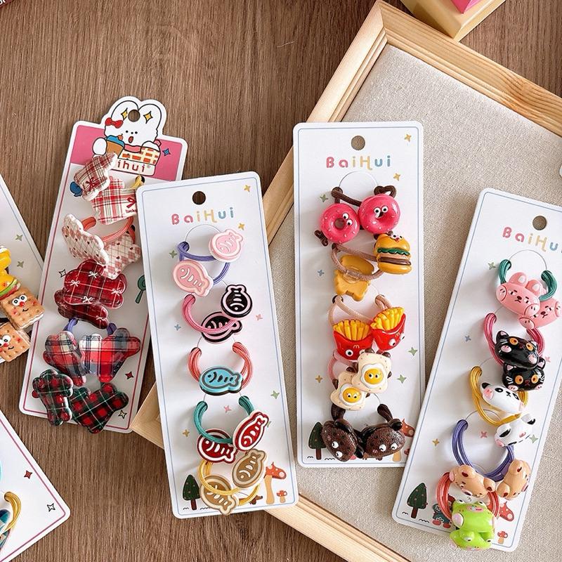 髮飾 兒童髮圈 兒童髮飾 可愛髮圈 造型髮飾 拇指圈 髮繩 頭飾 髮繩 髮圈 可愛圖案 餅乾 休閒零食 親子分享 親子分-細節圖3