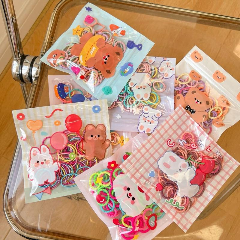 髮繩 彩色髮繩 髮圈 細髮圈 皮筋 彩色皮筋 不傷髮 髮飾 髮繩 不咬髮 小公主的髮型魔法 造型髮飾 日常百搭-細節圖2